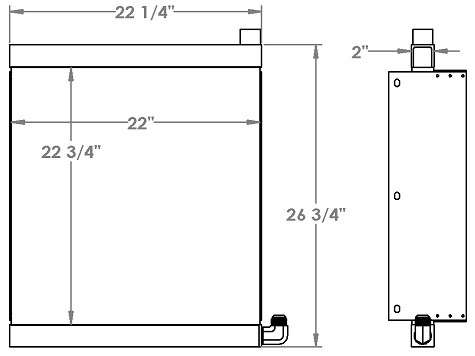 271243 - Thomas 225 Skidsteer Oil Cooler Oil Cooler