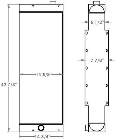 271250 - Tigercat 720 Feller Buncher Hydraulic Oil Cooler Oil Cooler