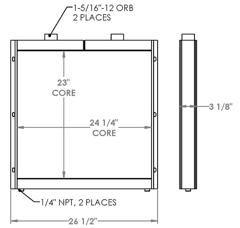 271252 - Morbark 6600 Grinder Oil Cooler Oil Cooler