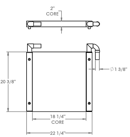 271253 - John Deere 80 Excavator Oil Cooler