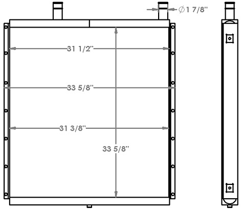 271256 - Link-Belt LS3400 Excavator Oil Cooler Oil Cooler