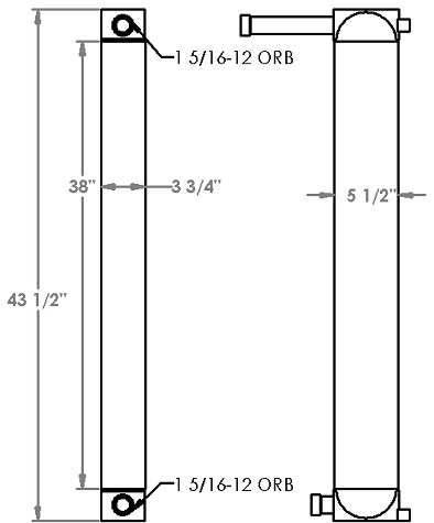 271273 - New Flyer Xcelsior Bus Oil Cooler Oil Cooler