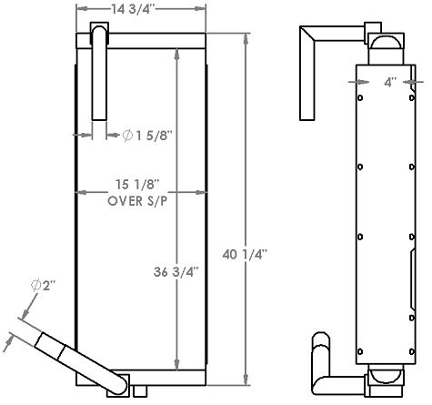 271277 - John Deere 230 Excavator Oil Cooler Oil Cooler