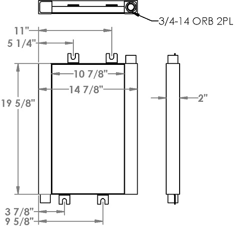 271293 - Kubota Skidsteer Oil Cooler Oil Cooler