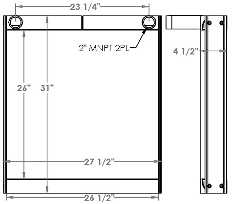 271301 - Western Star Hydraulic Oil Cooler Oil Cooler