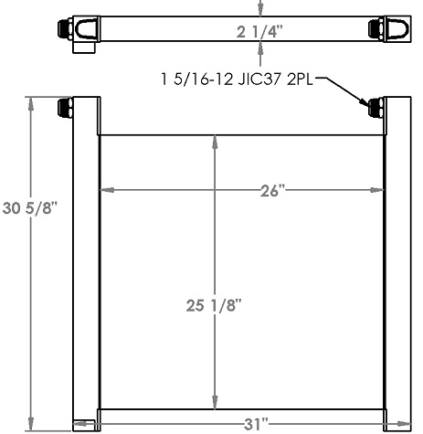 271304 - Brown Bear 400 Tractor Oil Cooler Oil Cooler