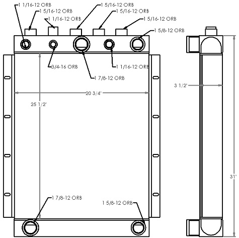 271315 - Industrial Oil Cooler Oil Cooler