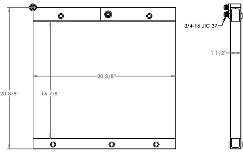 271320 - Case W11 Wheel Loader Oil Cooler Oil Cooler