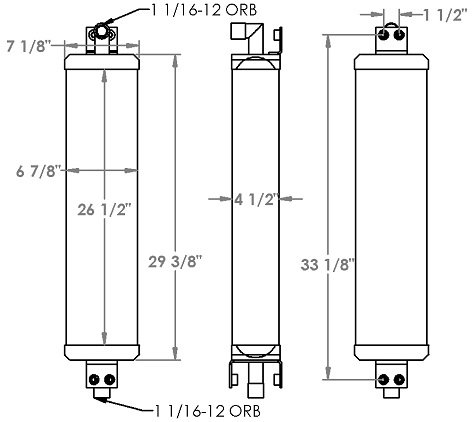 271333 - Case 850 Hydraulic Oil cooler Oil Cooler