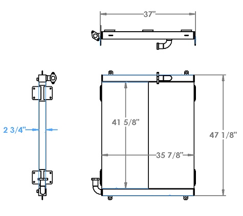 271338 - Link Belt 348 Crane Oil Cooler Oil Cooler