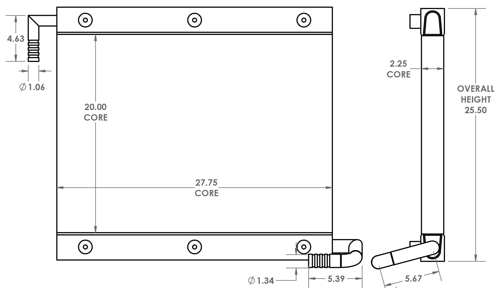 271435 - Case 9010B Oil Cooler Oil cooler