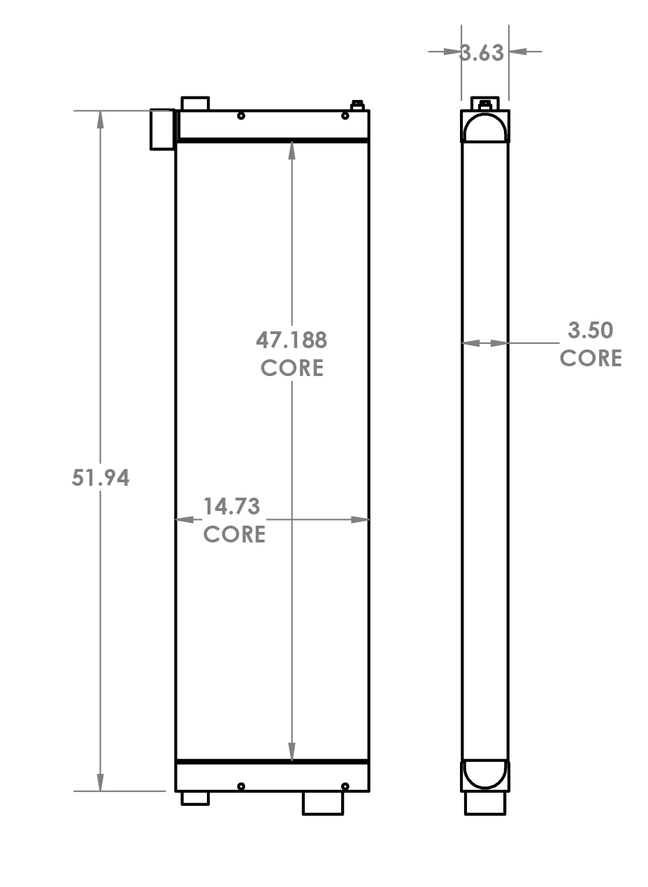 271507 - Quincy Air Compressor Oil Cooler Oil Cooler