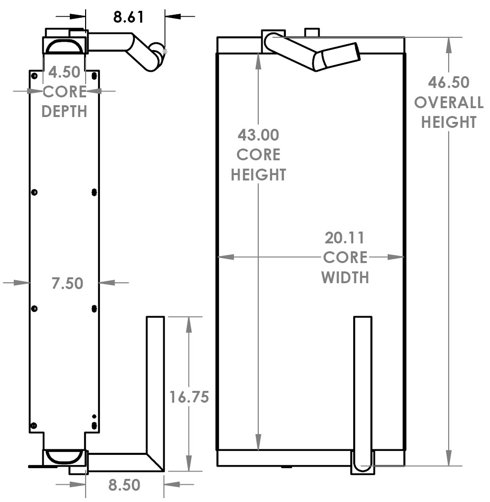 271518 - John Deere 330C Oil Cooler Oil Cooler