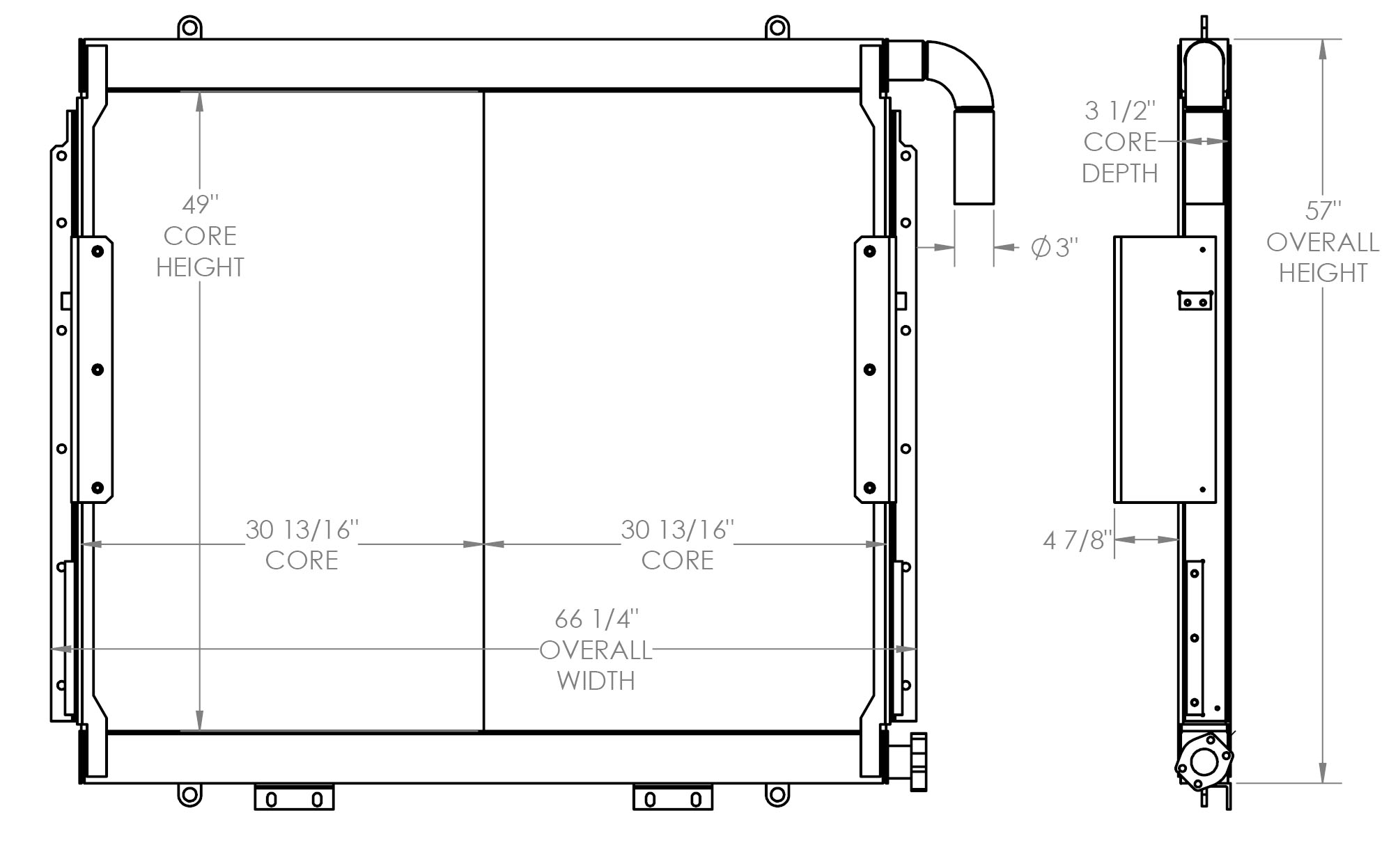 271656 - Hitachi Excavator Oil Cooler Oil Cooler