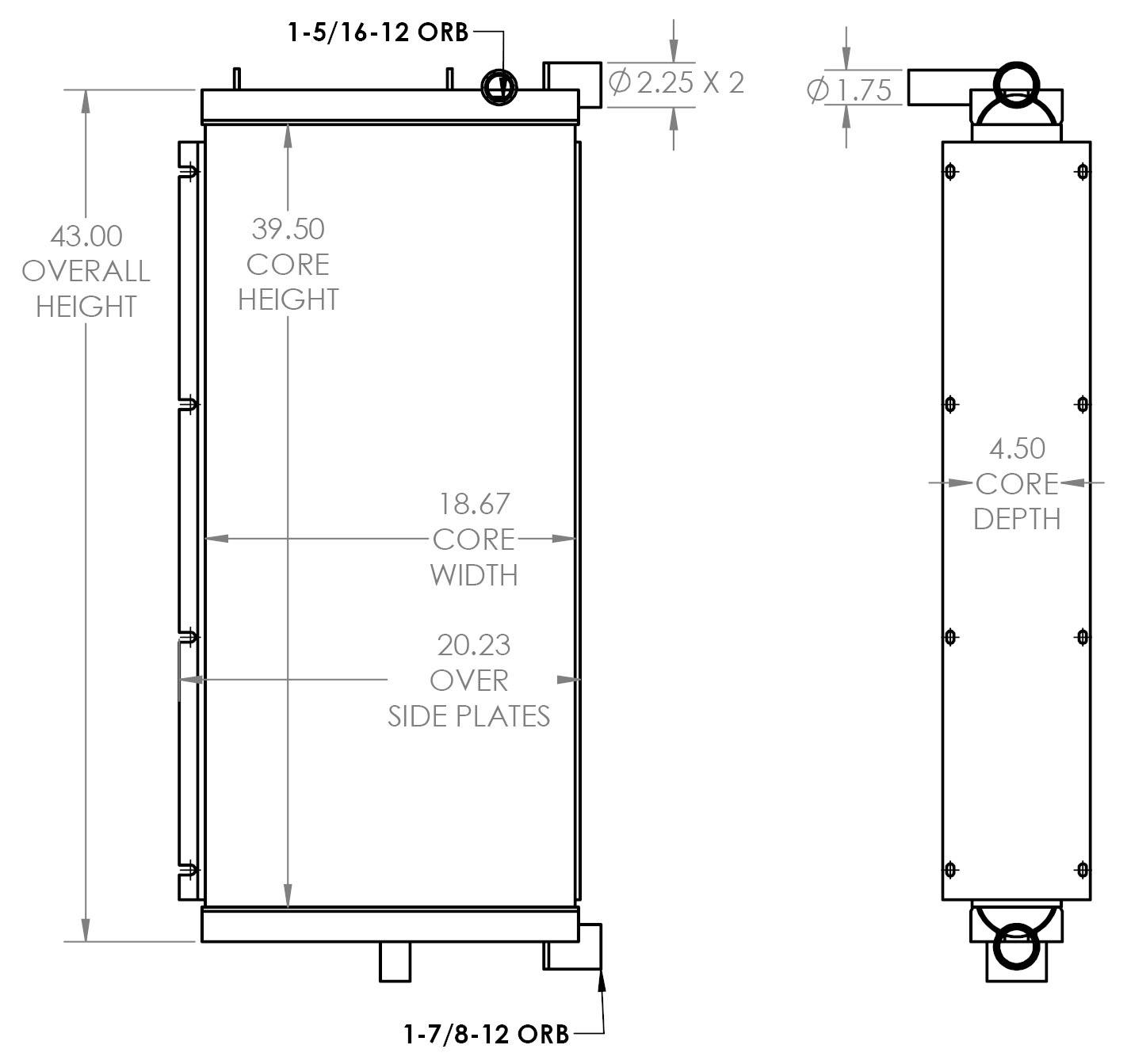 271658 - Industrial Oil Cooler Oil Cooler