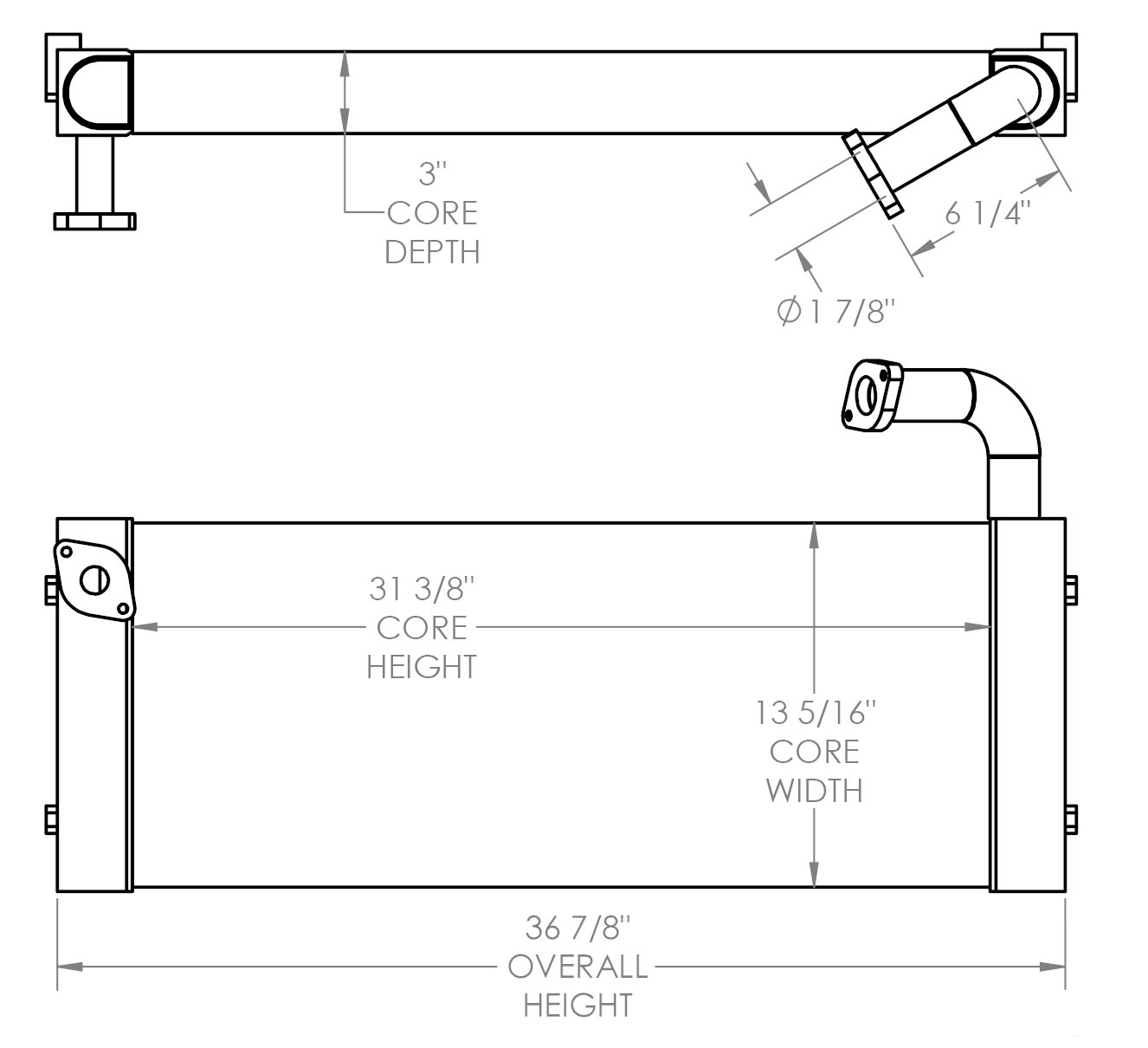 271674 - Hitachi 135 Excavator Oil Cooler Oil Cooler