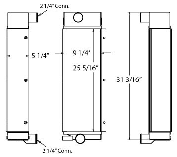 280040 - Bandit Chipper Charge Air Charge Air Cooler