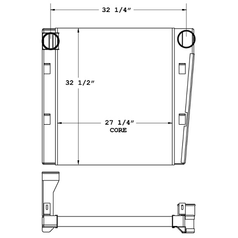 280081 - Pierce Fire Truck Charge Air Cooler Charge Air Cooler