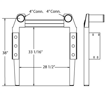 280153 - Pierce Fire Truck Charge Air Cooler Charge Air Cooler