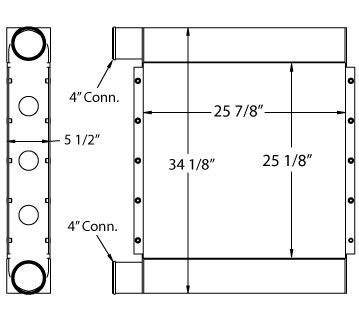 280173 - Grove Crane Charge Air Cooler Charge Air Cooler