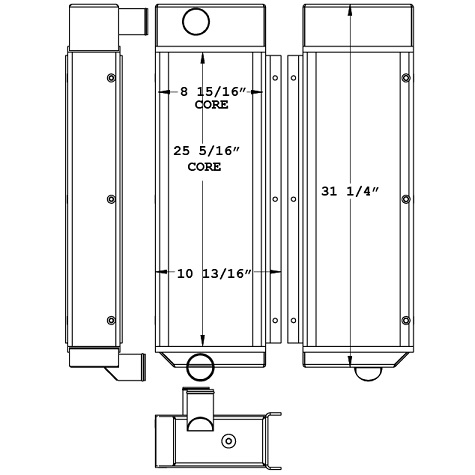 280190 - Bandit Chipper Charge Air Cooler Charge Air Cooler