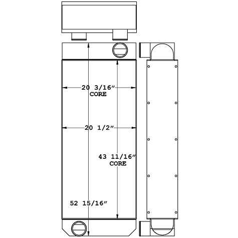 280333 - Tub Grinder Charge Air Cooler Charge Air Cooler