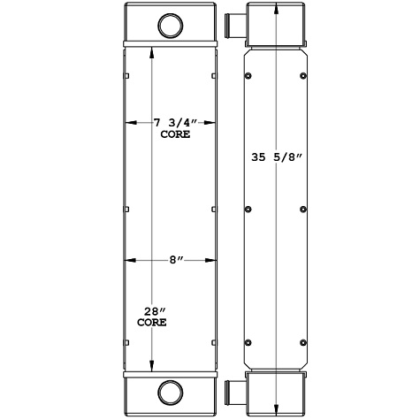 280343 - Kubota V3800 Charge Air Cooler -- CANNOT BE SOLD INDIVIDUALLY, MUST ORDER 290225 Charge Air Cooler