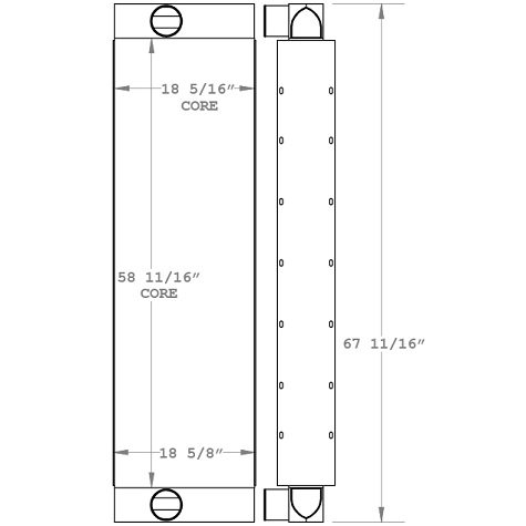 280349 - Schramm 450 Oil Rig Charge Air Cooler Charge Air Cooler