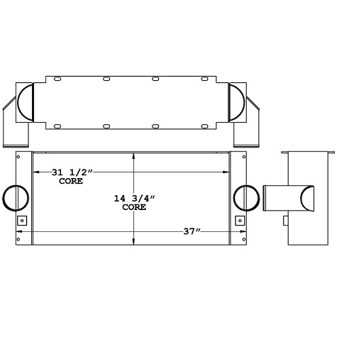 280364 - Spartan Chassis Fire Engine Charge Air Cooler Charge Air Cooler