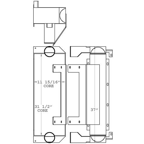 280366 - E-One Fire Truck Charge Air Cooler Charge Air Cooler