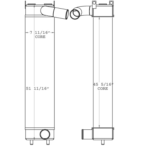 280369 - Komatsu D65-18 Charge Air Cooler Charge Air Cooler