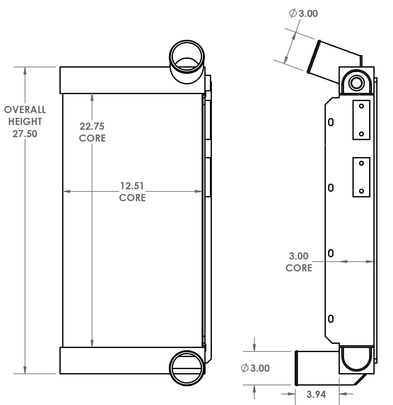 280402 - Yard Truck Charge Air Cooler Charge Air Cooler