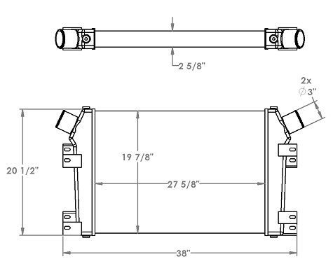 280407 - Komatsu PC300LC-7 Charge Air Cooler Charge Air Cooler