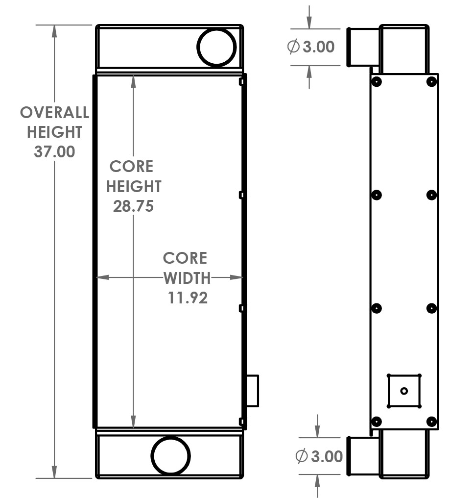 280467 - Stationary Cummins Engine Charge Air Cooler Charge Air Cooler