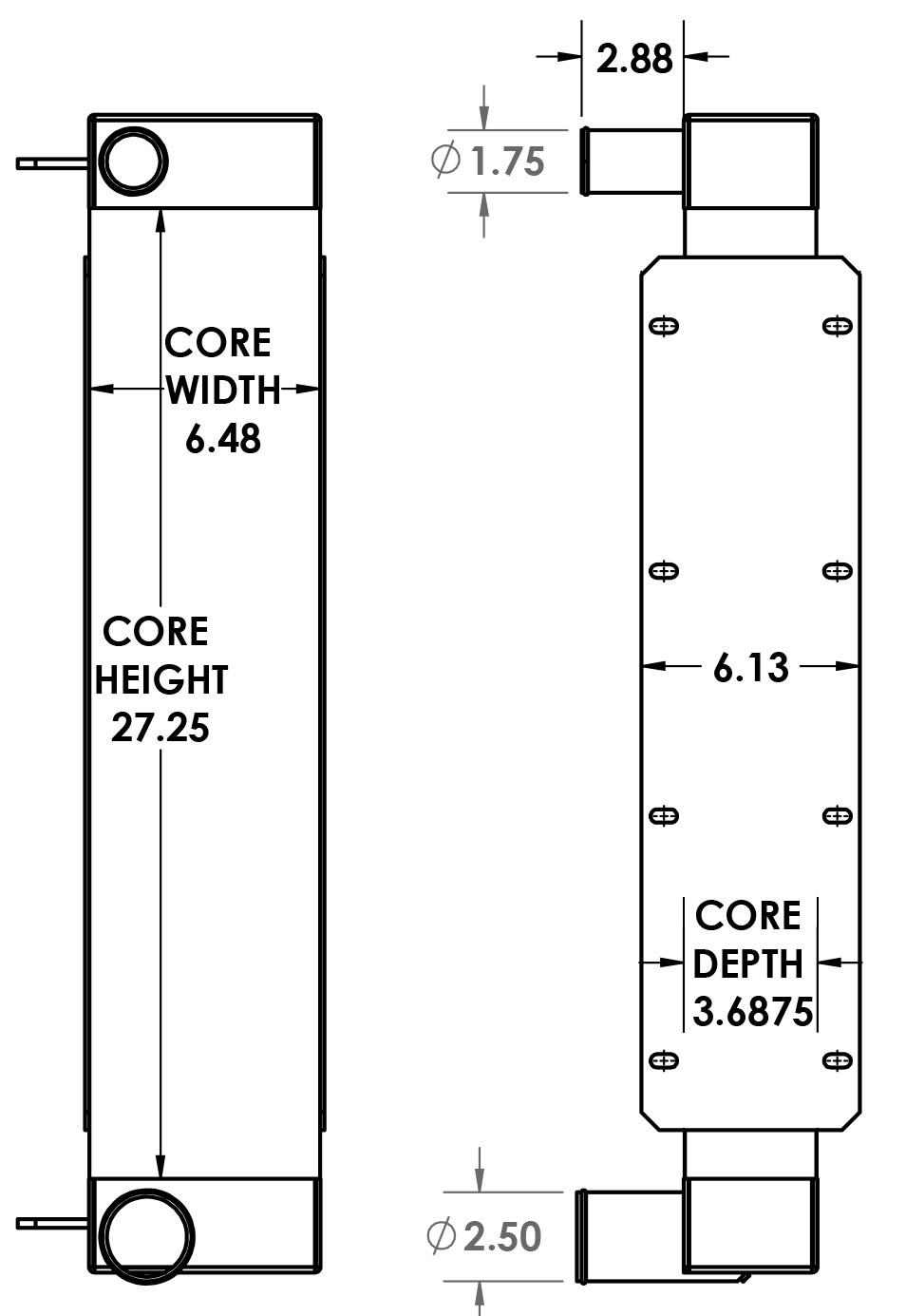 280468 - SkyJack SJ643TH Charge Air Cooler Charge Air Cooler