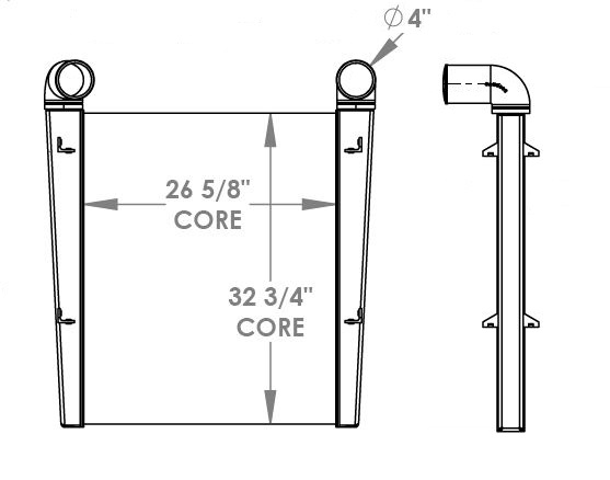 280503 - Pierce Fire Truck Charge Air Cooler Charge Air Cooler