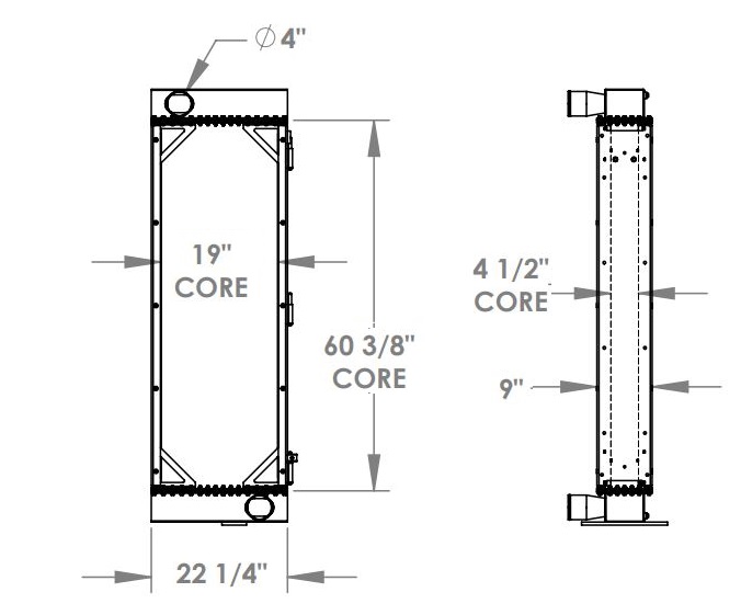 280538 - Morbark 1300B Charge Air Cooler Charge Air Cooler