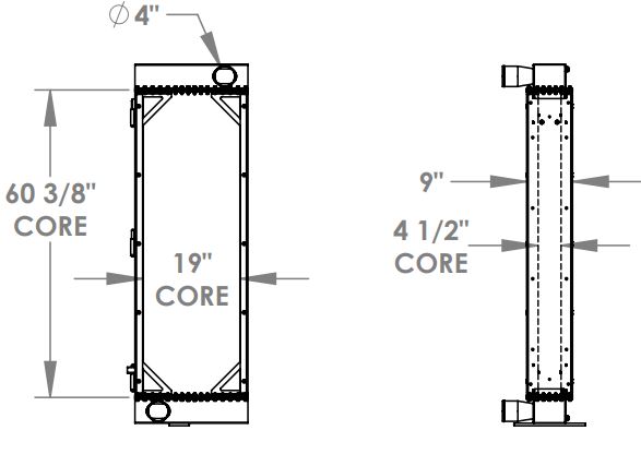 280540 - Morbark 1300B Charge Air Cooler Charge Air Cooler