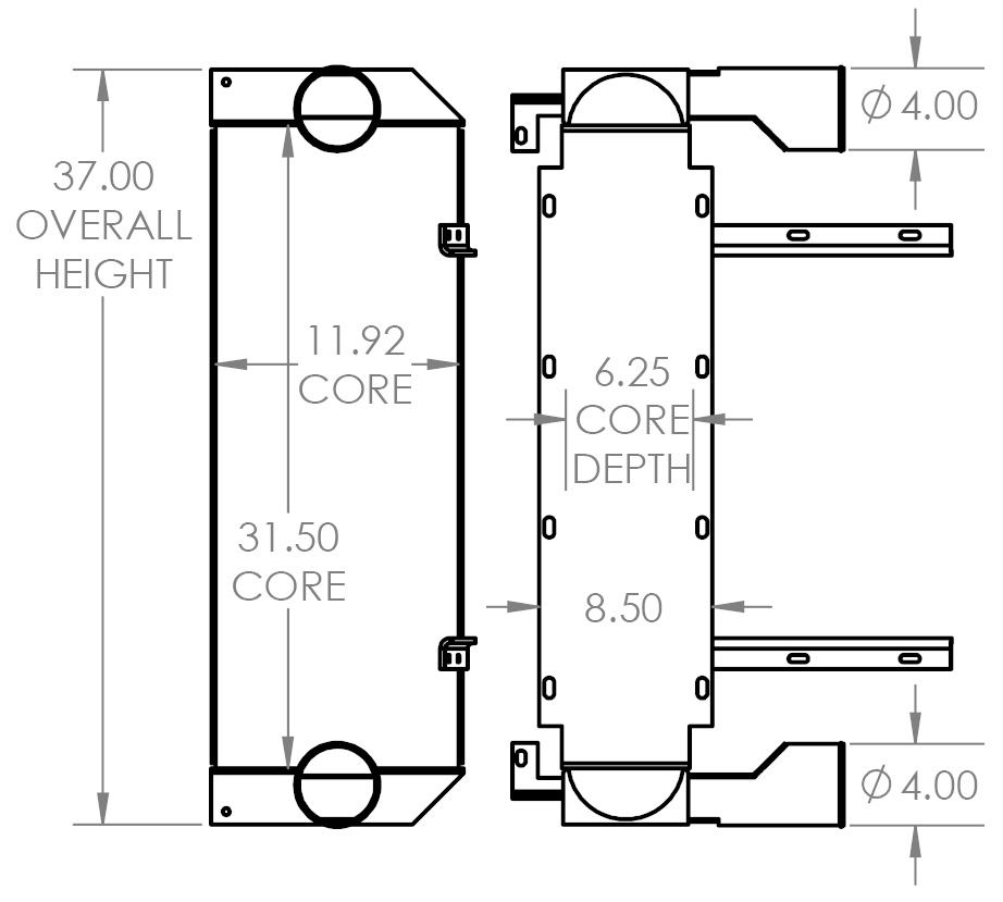 280542 - E-One Fire Truck Charge Air Cooler Charge Air Cooler