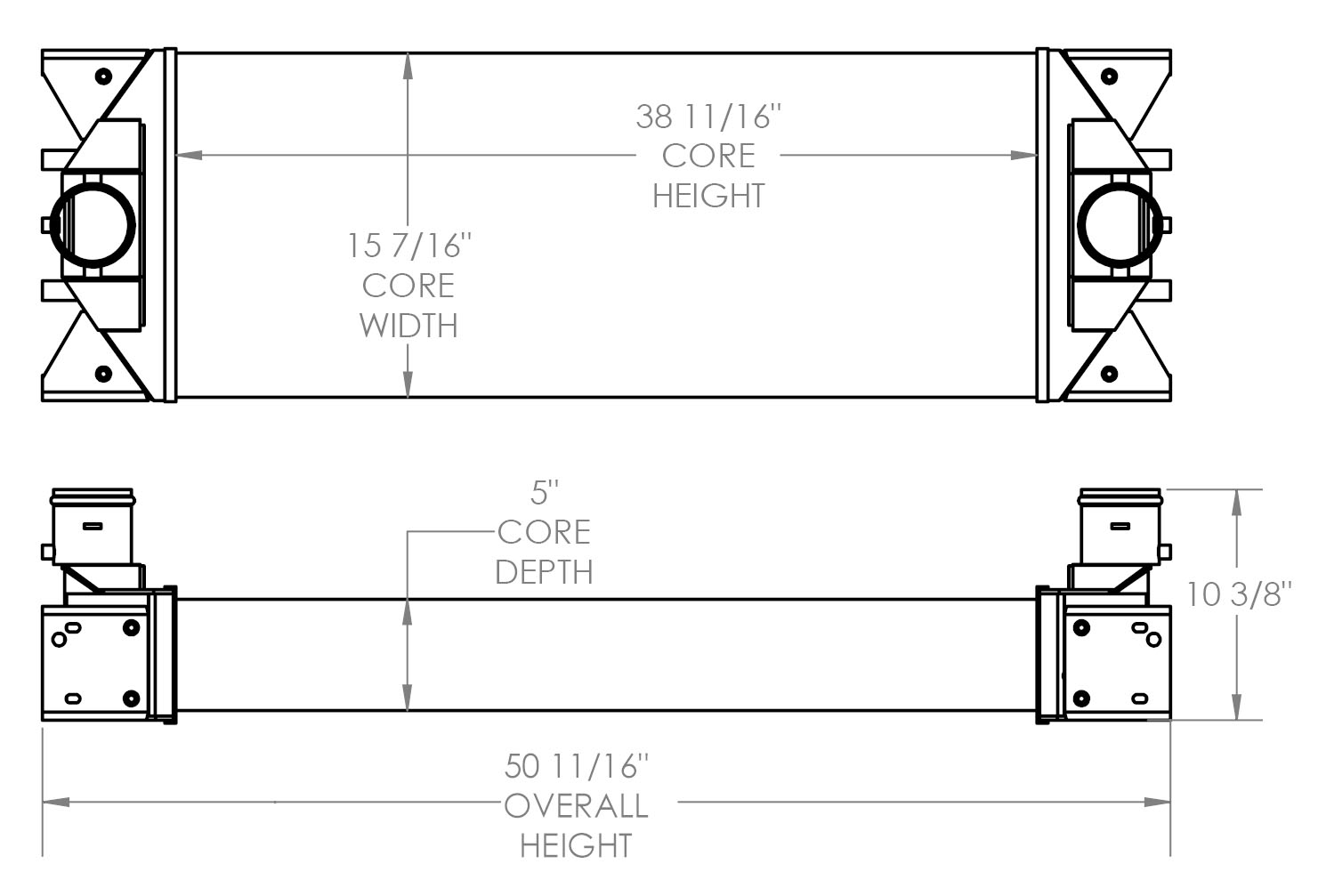 280563 - Terex 320SR Crusher Charge Air Cooler Charge Air Cooler