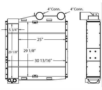 290006 - Brocksopp Oil Cooler / Charge Air Cooler Package Combo Unit