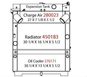 290025 - Liebherr, Radiator, Charge Air Cooler, Oil Cooler Package Combo Unit