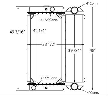 290037 - NABI Transit Bus Radiator / Charge Air Cooler Package Combo Unit