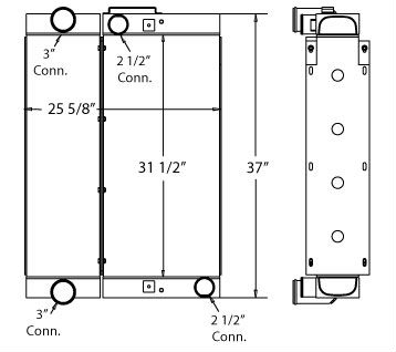 290097 - Blue Bird Bus Radiator & Charge Air Cooler Package Combo Unit