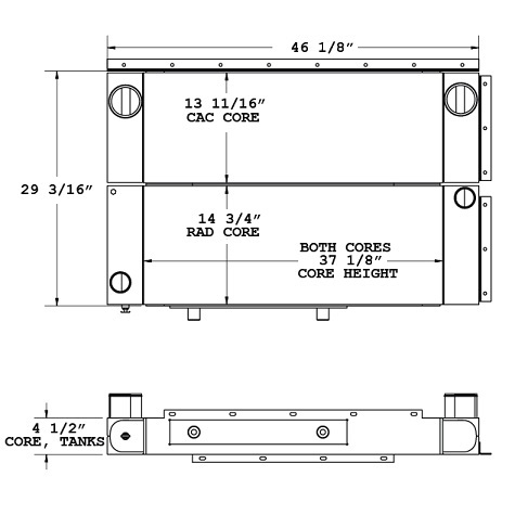 290114 - Crane Carrier Radiator and Charge Air Cooler Package Combo Unit