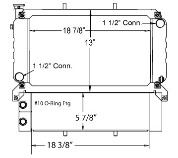 290127 - Hyster/Yale Fork lift Radiator / Oil Cooler Pacakge Combo Unit