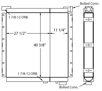 290135 - Ingersoll Rand Double Oil Cooler Combo Unit