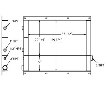 290139 - Gardner Denver Air / Oil Cooler Combo Unit