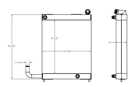 290143 - Ford / New Holland 755 Oil Cooler Oil Cooler