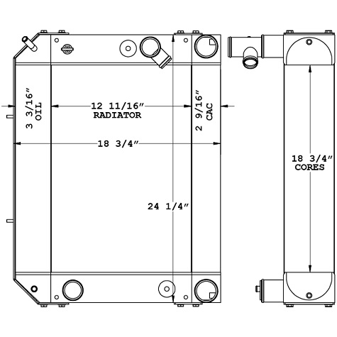 290202 - Doosan D335-S Forklift Cooling Package Combo Unit